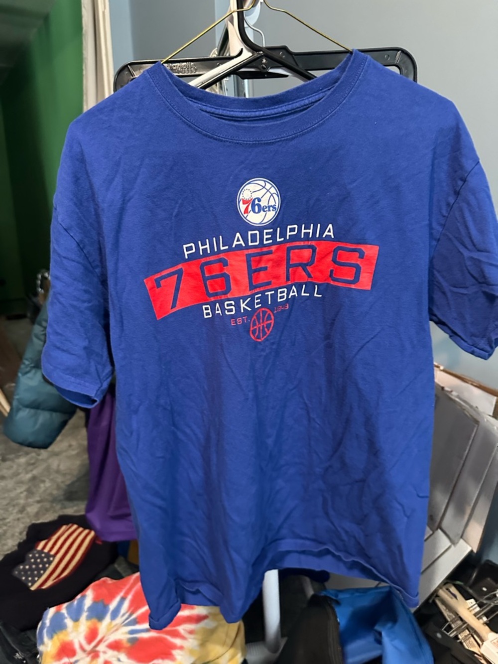 NBA Royal Blue Logo Crewneck T-Shirt